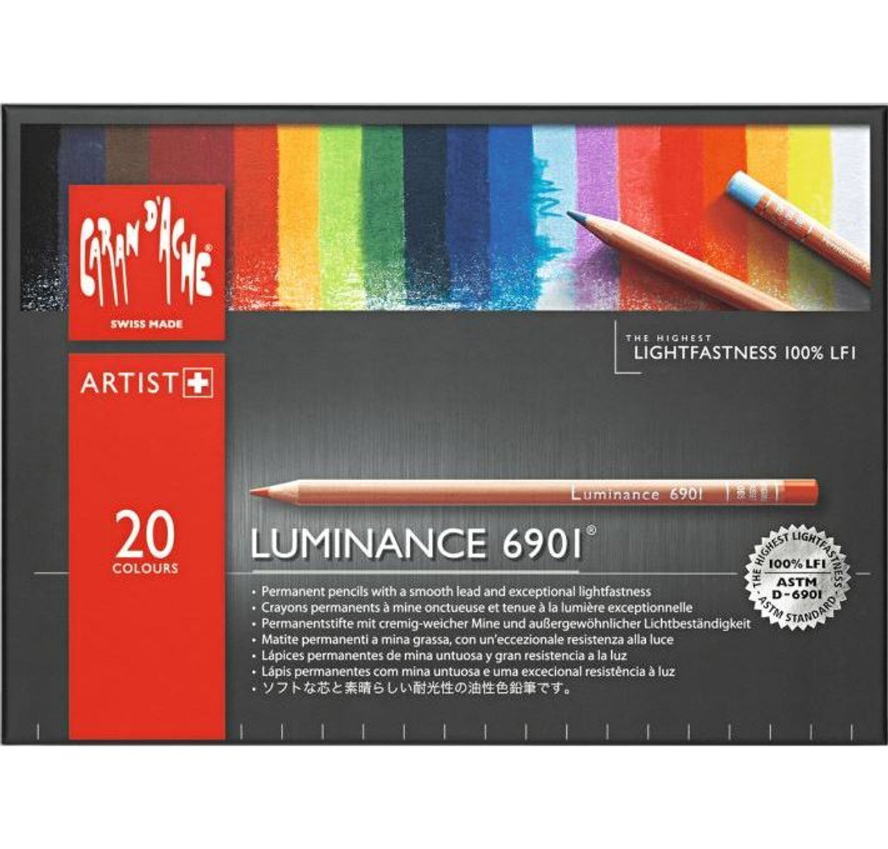 Caran d'Ache Luminance Colored Pencils - Set of 40